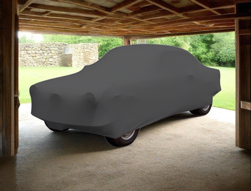 Saloon_indoor_car_cover_in_grey ##carcover## ##bespokecarcover## ##premiumcarcover## ##vehiclecover##